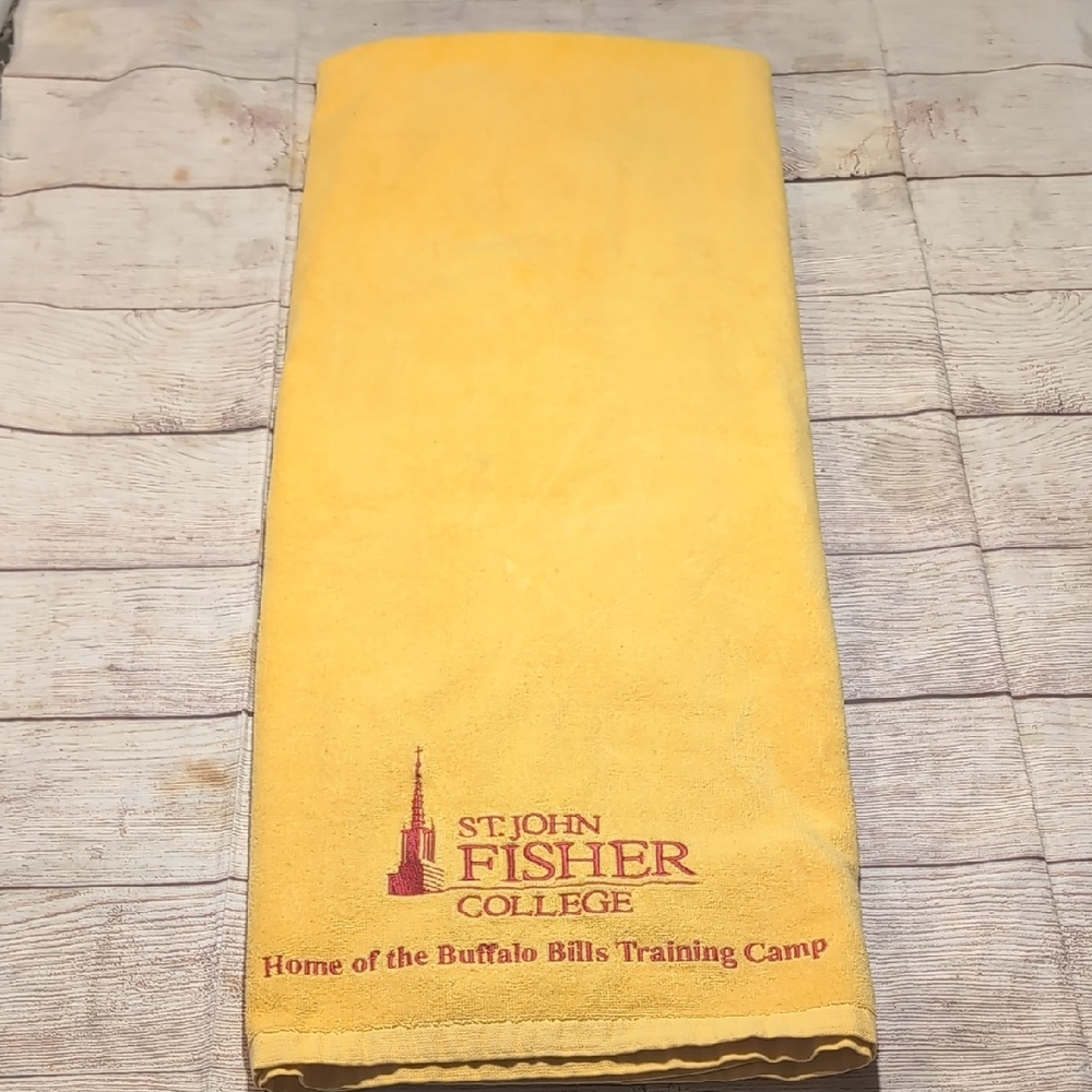 Buffalo Bills St. John Fisher Traing Camp Yellow Bath Towel